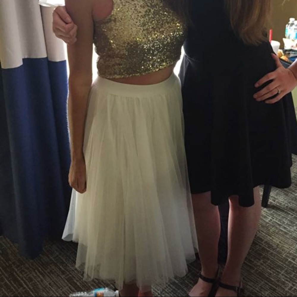 White tulle skirt